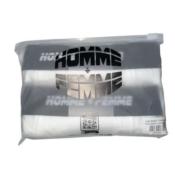 ✌🏼New! Homme+Femme Pair of Logo Boxers - Picture 6 of 7